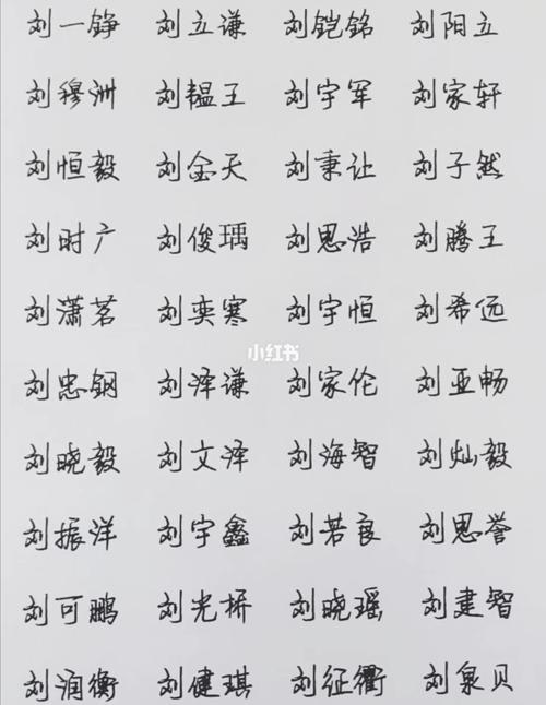 刘氏男孩起名字大全女孩