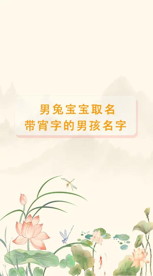 兔宝宝起名男孩名字