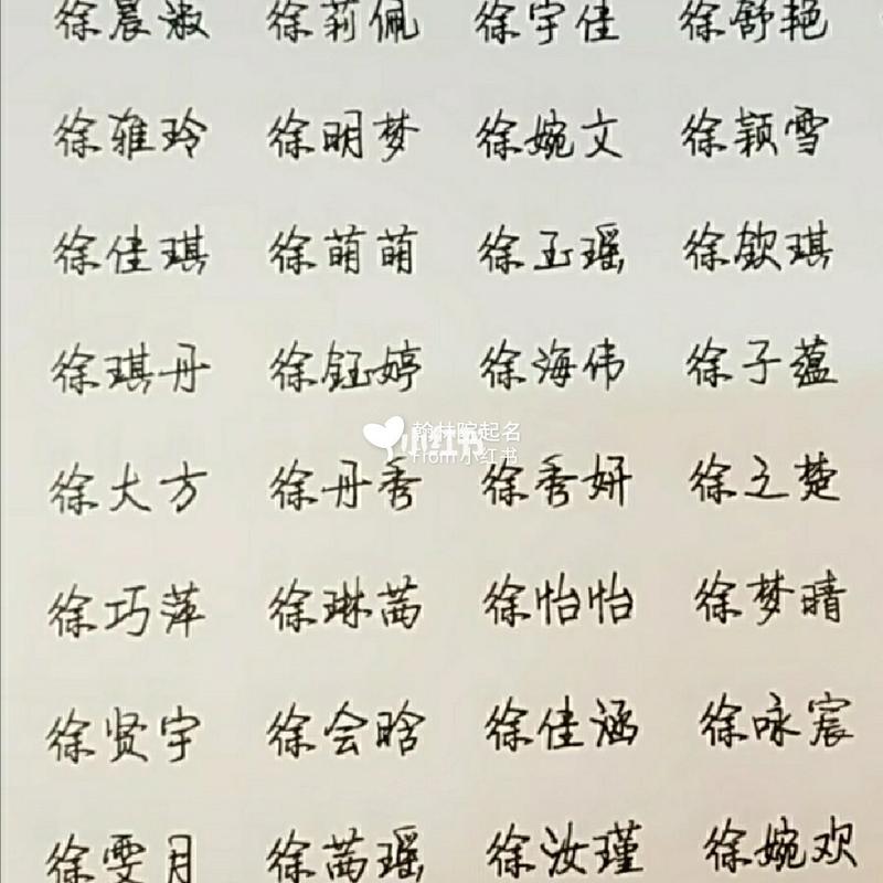 徐姓宝宝名称大全