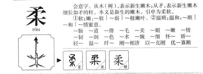 柔字的拼音