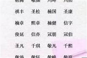 男孩名字大气文雅男孩名字